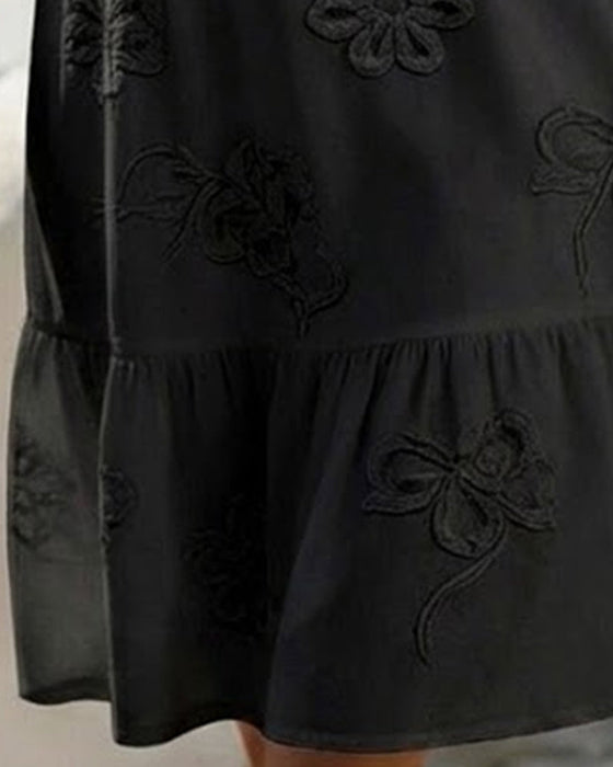 Kleid Puff Kurzarm Blumig