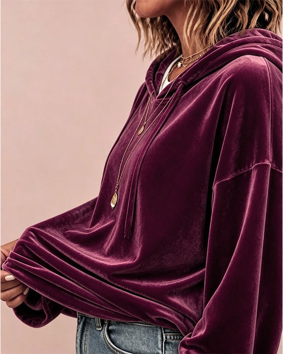 Hoodie Einfarbig Langarm
