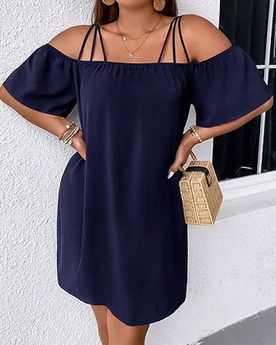 Kleid Stilvoll Off-Shoulder Träger