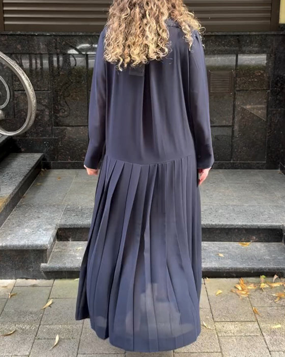 Set Slip Plissiert Kleid