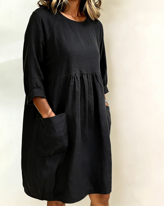Kleid Dreiviertelärmel Weit