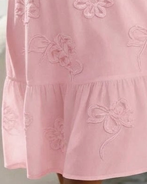 Kleid Puff Kurzarm Blumig