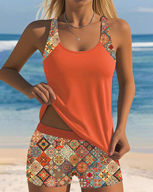 Tankini ärmellos Strandhose zweiteilig