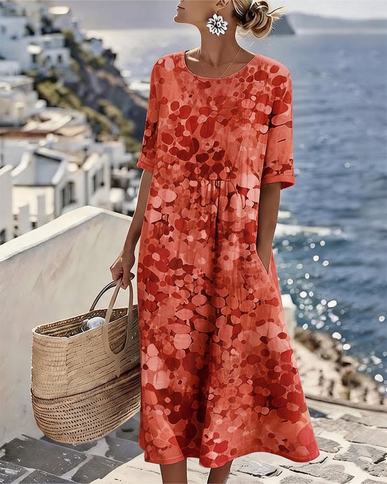 Kleid Blumenbedruckt Locker
