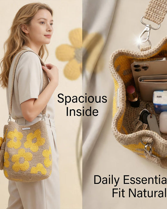 Tasche Gehäkelte Blume Tote