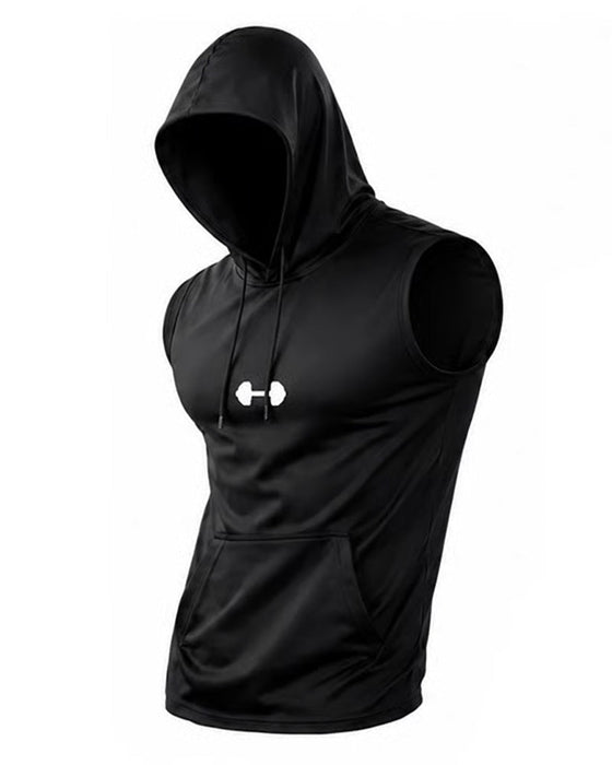 Tank Top Hoodie Sweatshirt Ärmellos Kordelzug