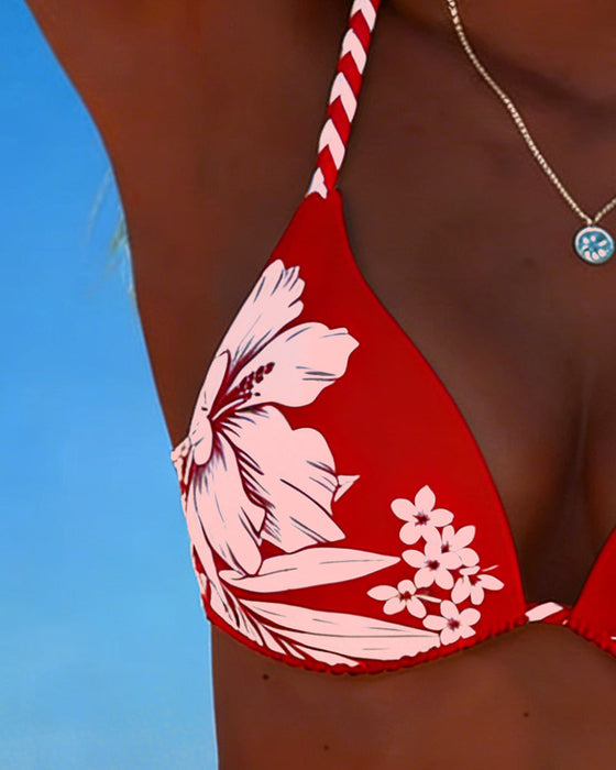 Bikini Einfach Sexy Halter Ausschnitt