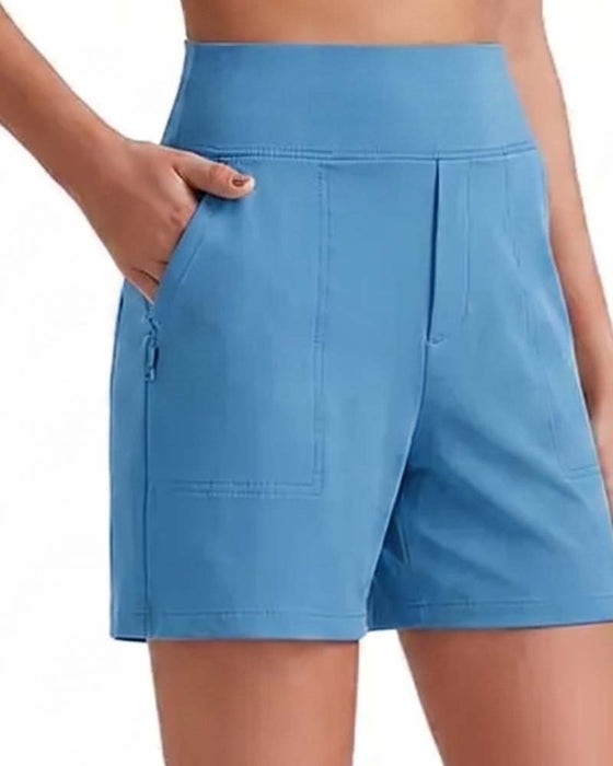 Shorts Hohe Taille Sportlich Laufen