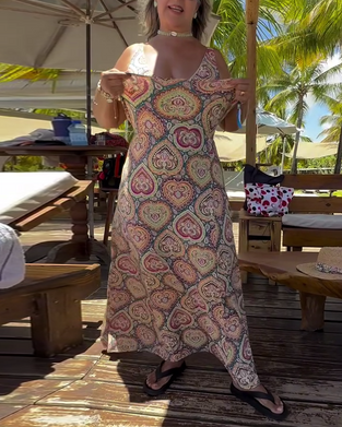 Badeanzug Strapless Herz Urlaub Druck