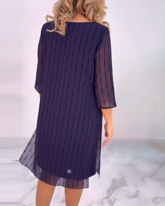Kleid einfarbig plissiert