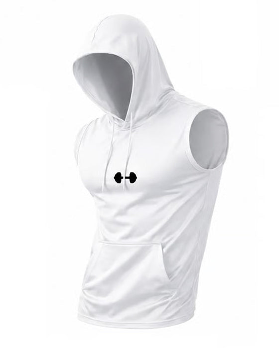 Tank Top Hoodie Sweatshirt Ärmellos Kordelzug