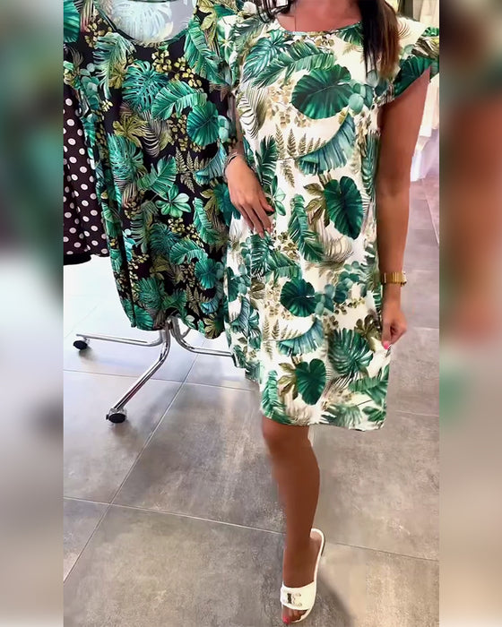 Kleid Vielseitig Bedruckt