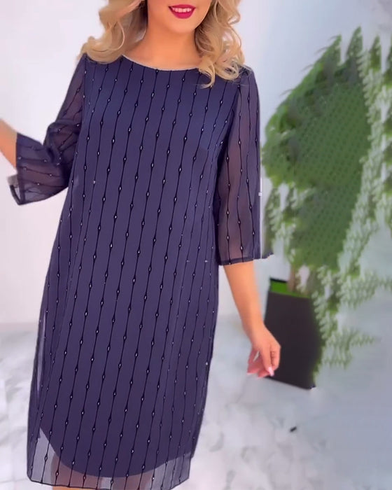 Kleid einfarbig plissiert