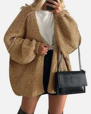Mantel Einfarbig Locker Pullover