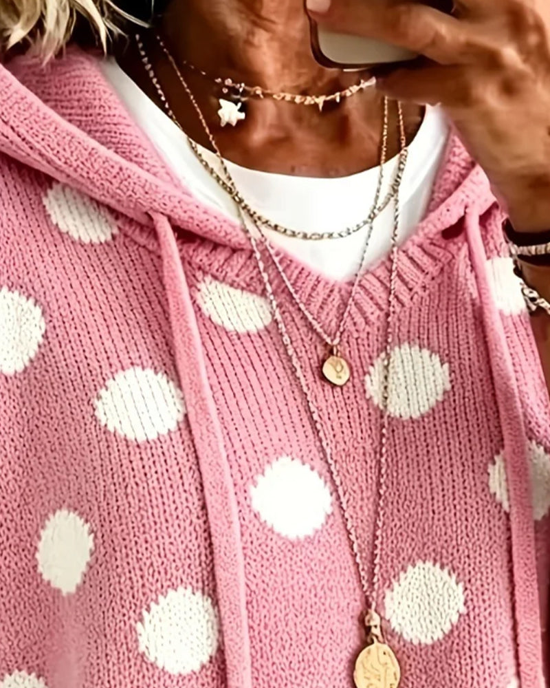 Pullover Mit Kapuze Tupfen Locker