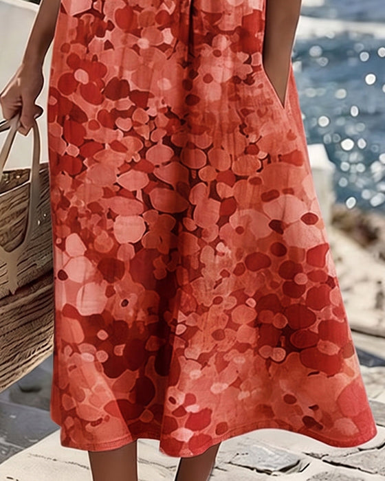 Kleid Blumenbedruckt Locker