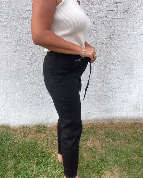 Hose einfarbig lässig stretch