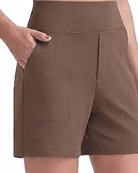 Shorts Hohe Taille Sportlich Laufen
