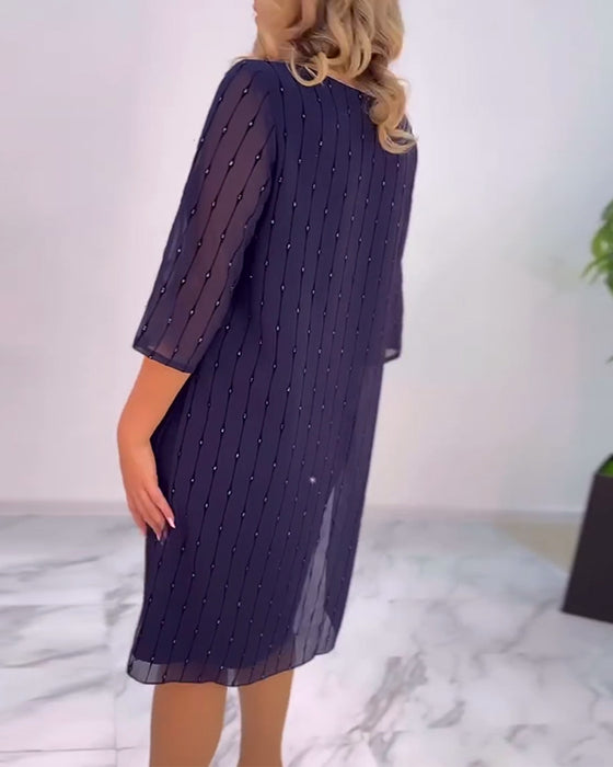 Kleid einfarbig plissiert