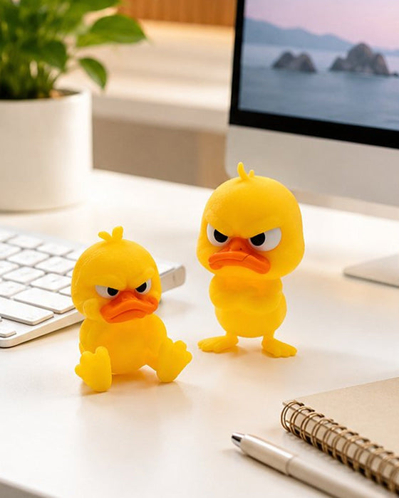 Ente 3D Gedruckt Wütend Klein Gelb