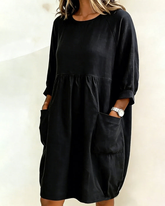 Kleid Dreiviertelärmel Weit