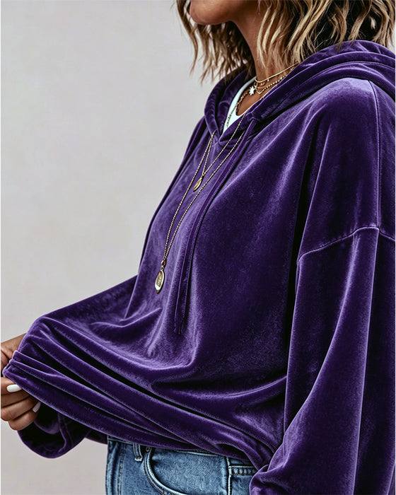 Hoodie Einfarbig Langarm