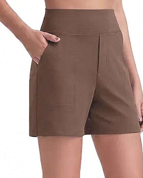 Shorts Hohe Taille Sportlich Laufen