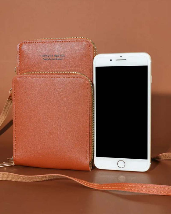 Unifarbene Mode Crossbody Telefon Tasche