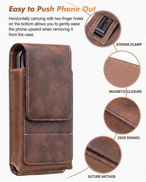 🔥 Gürteltasche Handy-Holster 📱 Mehrfachtasche Lederholster Mit Kartenhalter