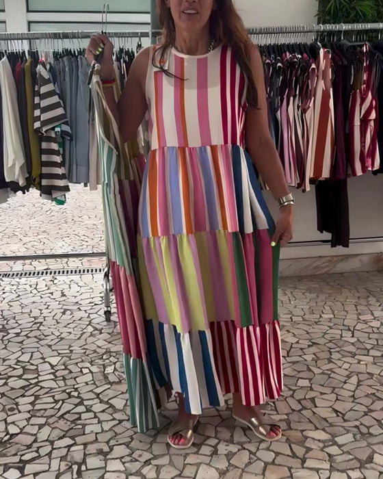 Kleid Ärmellos Rundhals