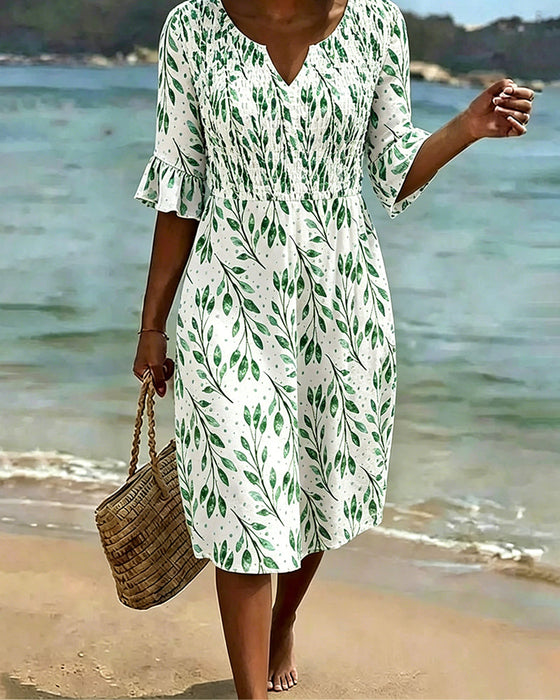 Kleid Halbarm Gedruckt