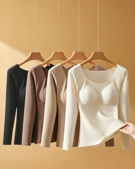 Damen Unterwäsche Thermo-Oberteil Mit Bh-Pads