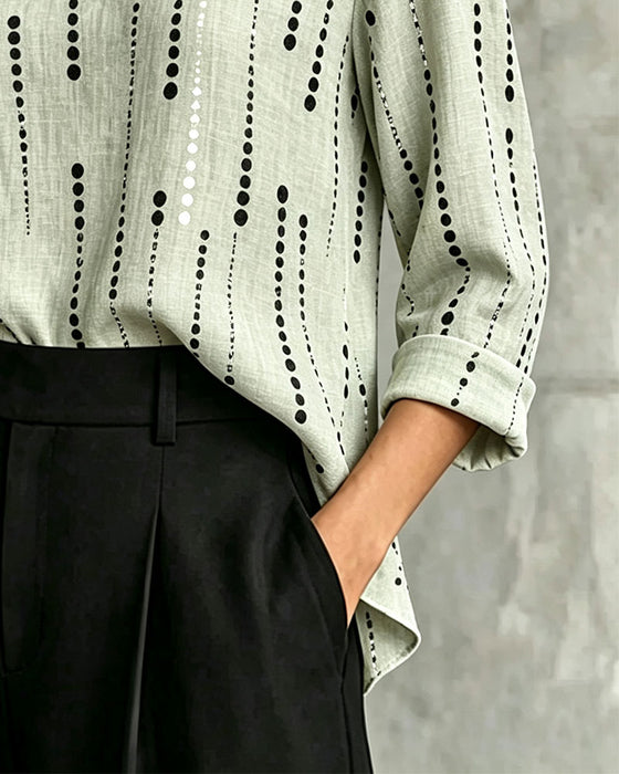 Bluse Cowl Neck Stilvoll Ellenbogenlang Ärmel