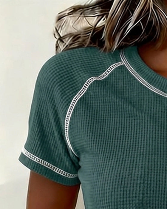 T-Shirt Webung Waffle Henley