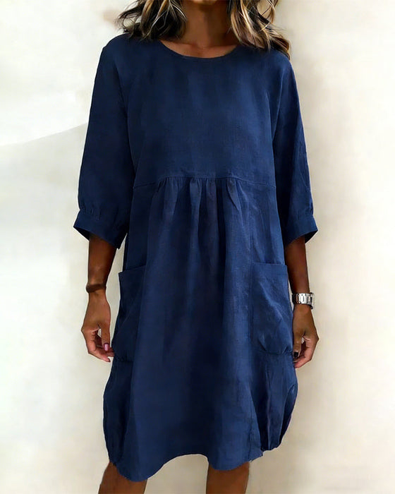 Kleid Dreiviertelärmel Weit