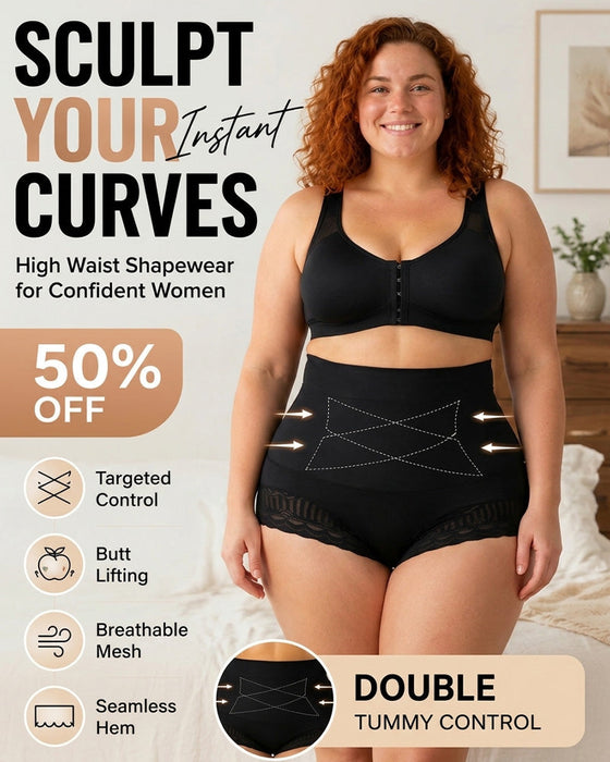 Damen-Shapewear-Slips Mit Kreuz-Bauchkontrolle