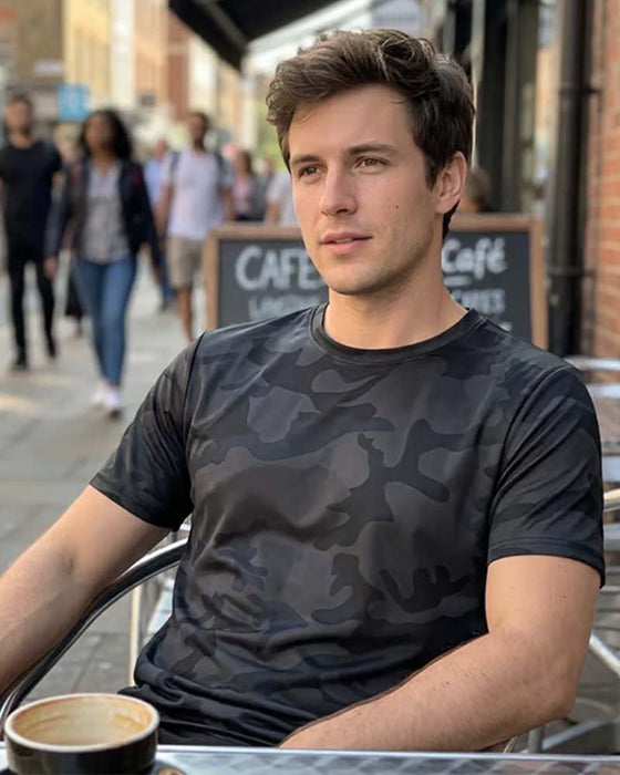 T-Shirt Camo Kurzarm Herren