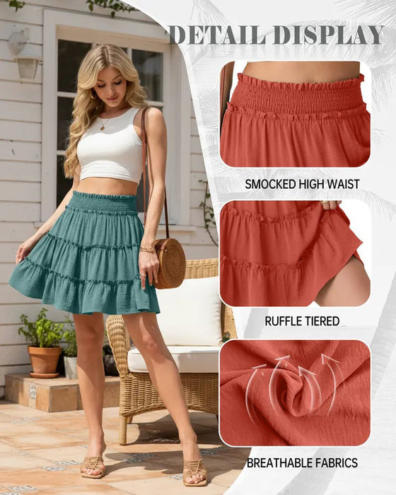 Unterteil Elastische Taille Mit Integrierten Shorts