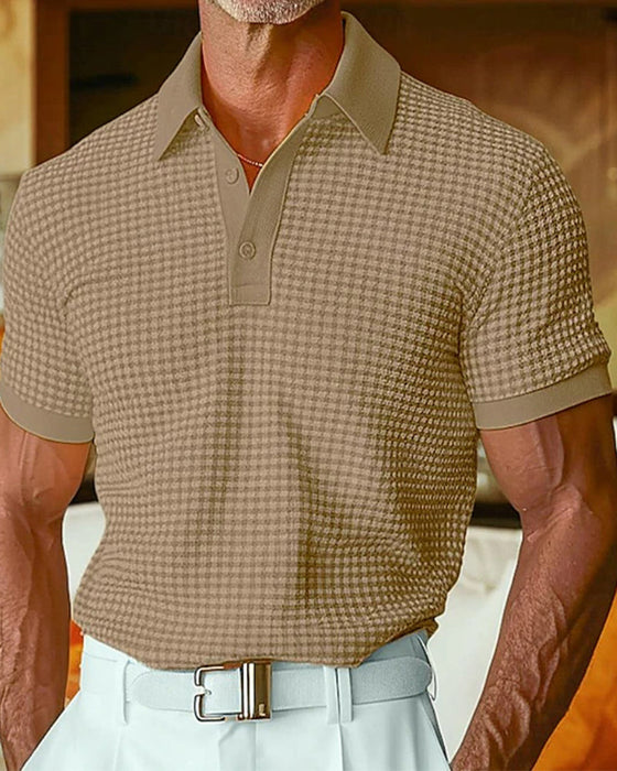 T-Shirts Revers Knopf Kurzarm Polo
