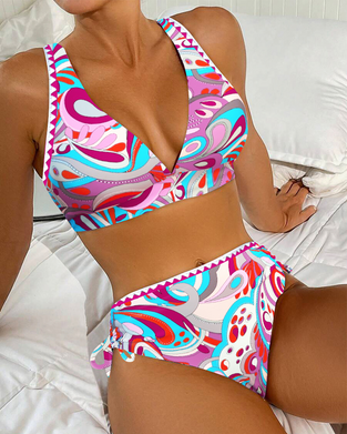 Bikini Sexy BH Zweiteiler Print