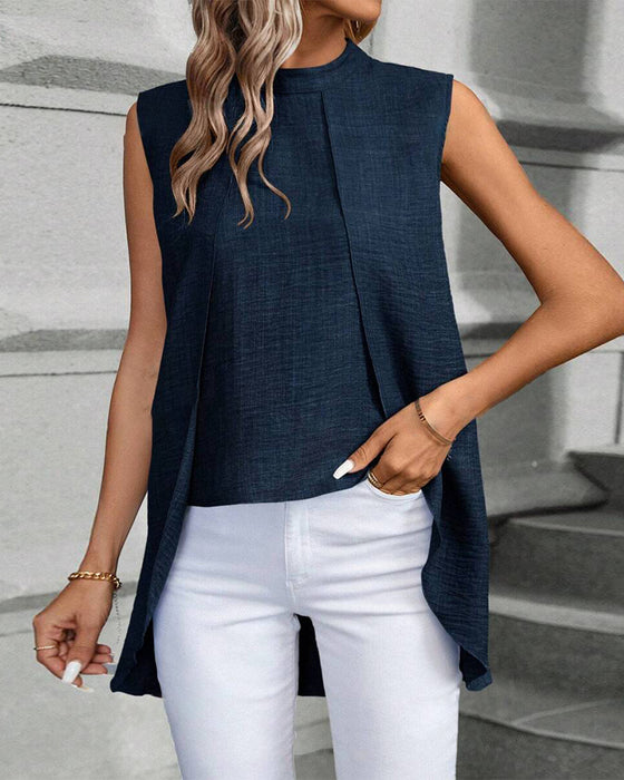 Elegantes ärmelloses Top in Unifarbe