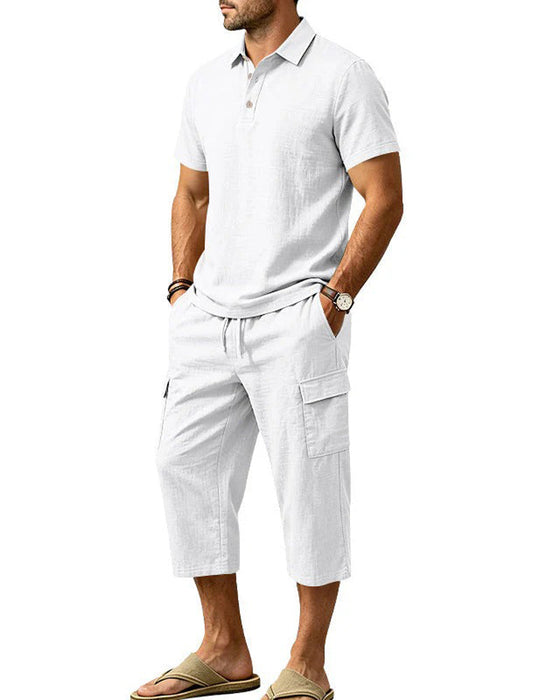 Set Polo Oberteil Capri Hose
