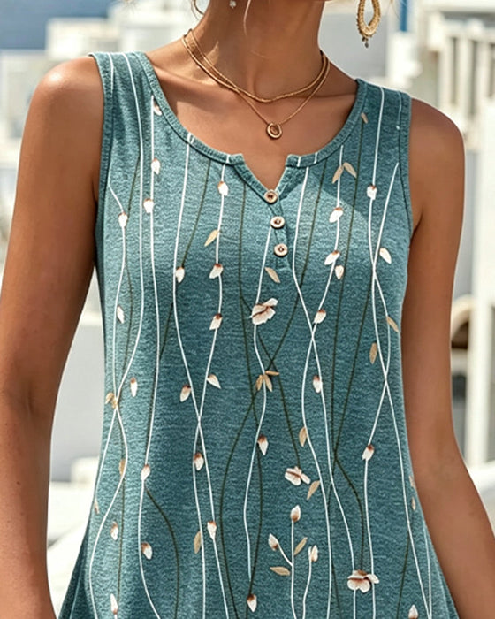 Kleid Kleiner V-Ausschnitt Ärmellos A-Linie