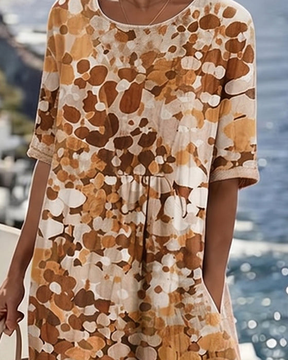 Kleid Blumenbedruckt Locker