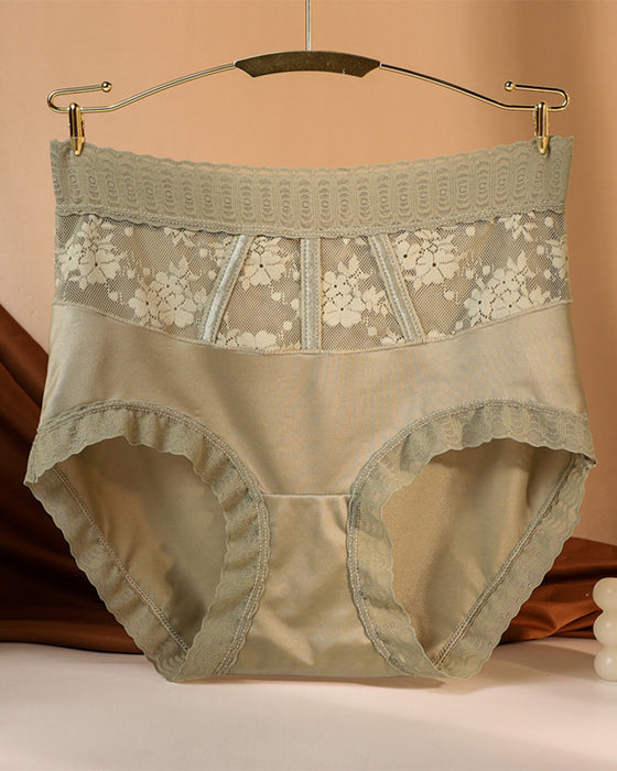 Hochtaillierte Spitzenunterhose für Damen