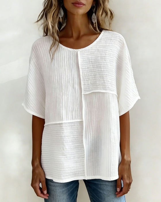Top Vertikal Strukturiert Patchwork Locker