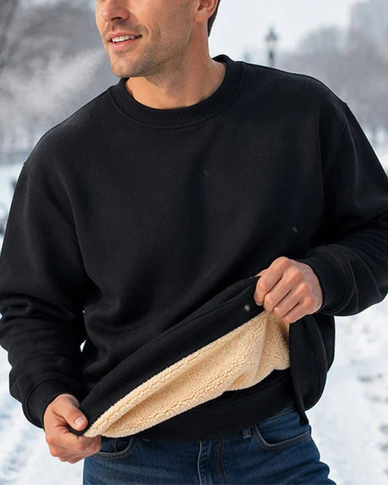 Sweatshirt Rundhals Einfarbig Herren