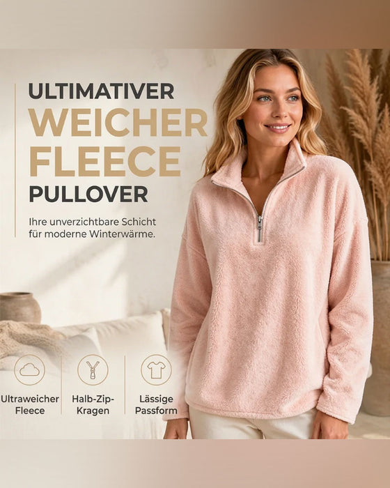 Sweatshirt Reißverschluss Kleiner Stehkragen Pullover