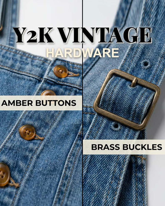 Jumpsuit Spaghettiträger Kalte Schulter Weites Bein Denim