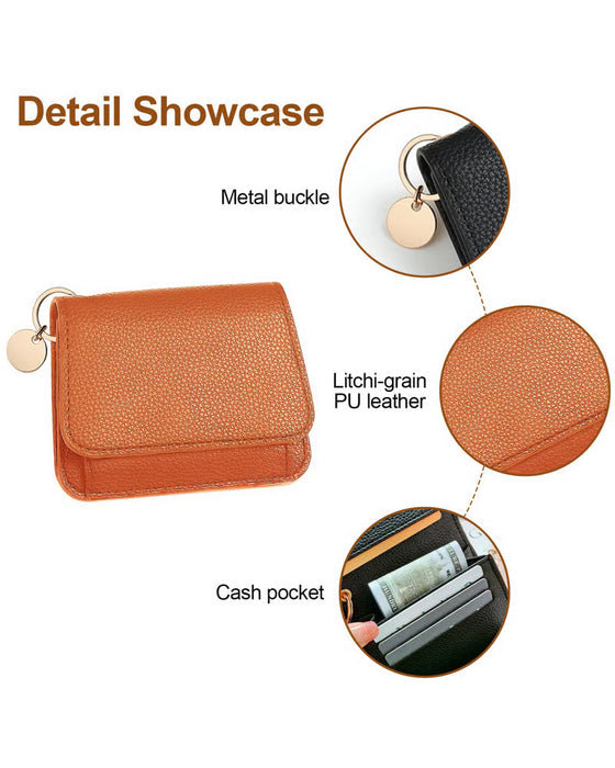 Damenbrieftasche Elegante Minimalistische Kurze Ausführung